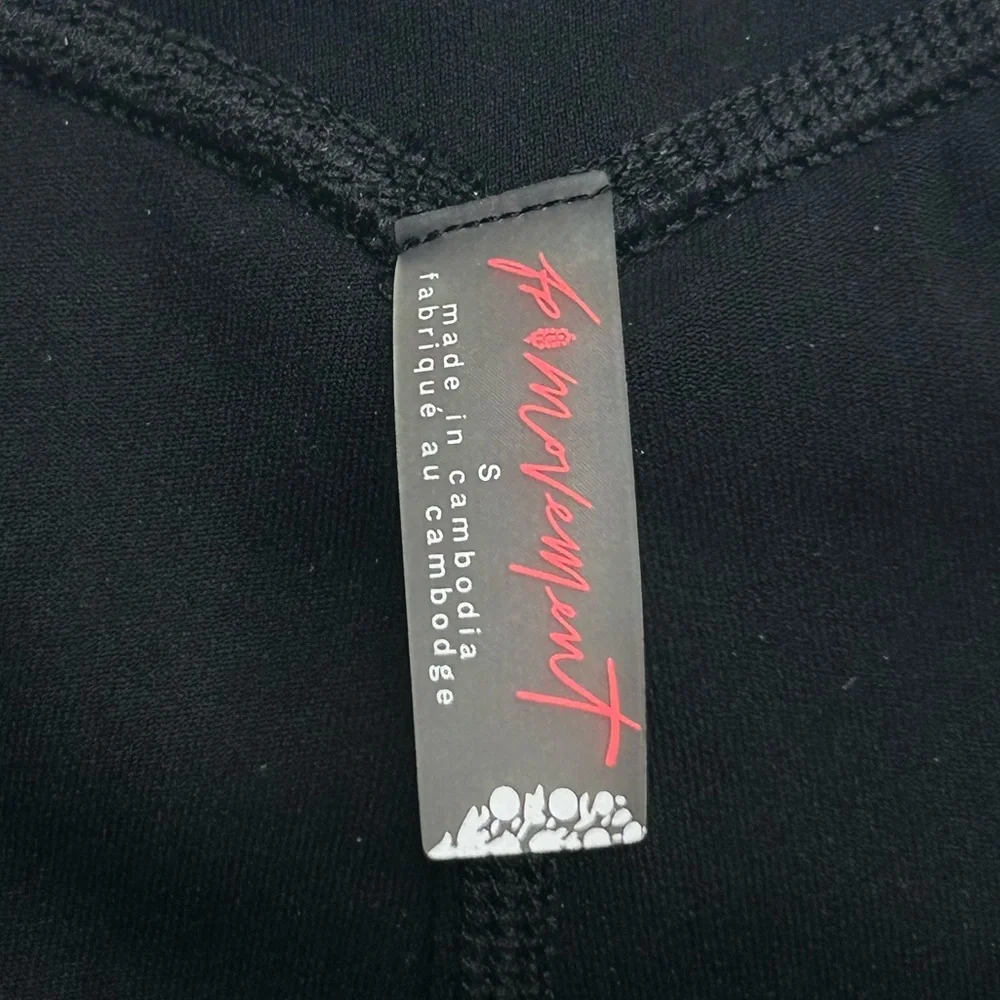 Free People FP Movement‎ Leggings Womens Small Black Yoga Pockets Travel 24x23.5
